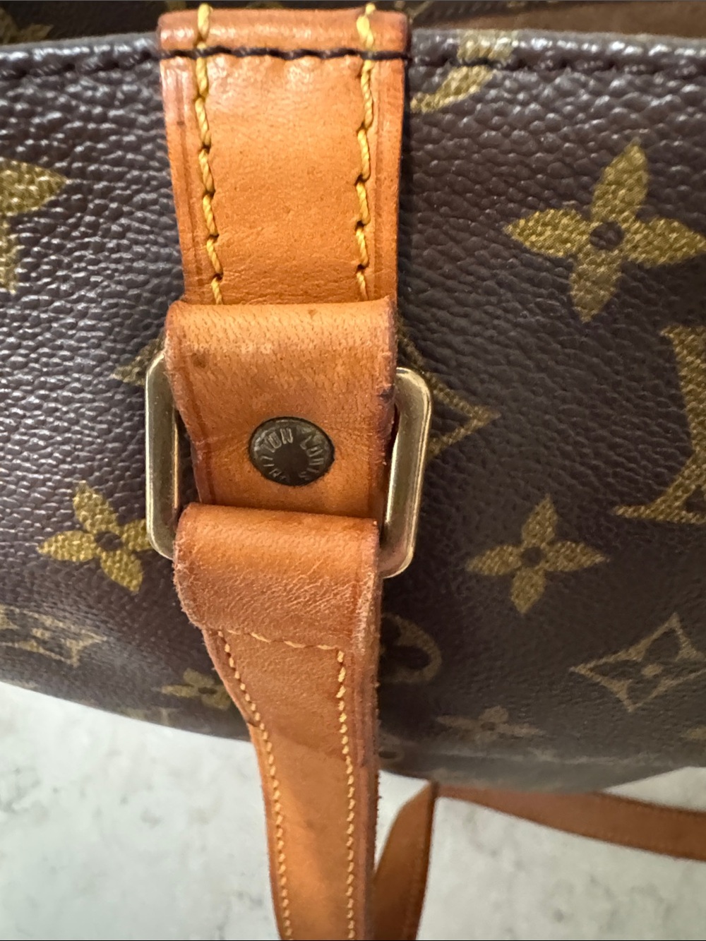 Louis Vuitton Monogram shopper Tote with Vachetta Leather Straps with COA - Picture 9 of 16